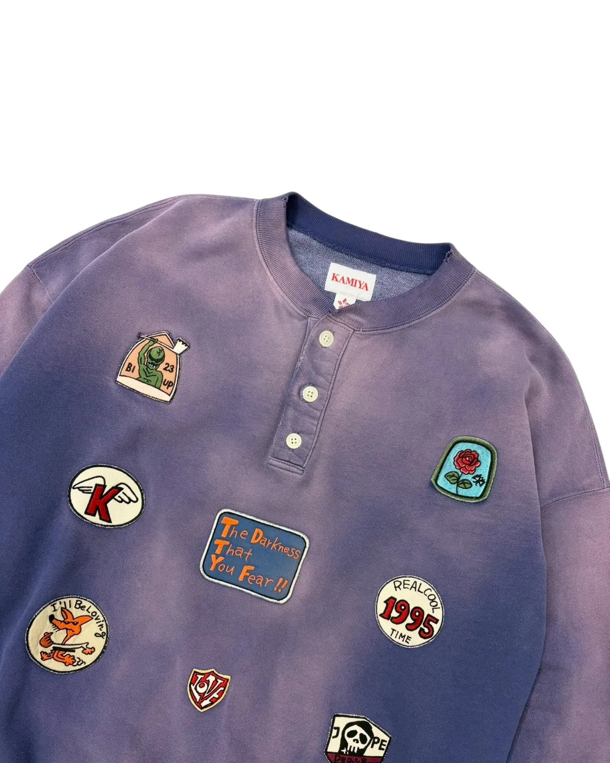 KAMIYA / Henry Neck Sweat T/C MltPch (G16PO074)