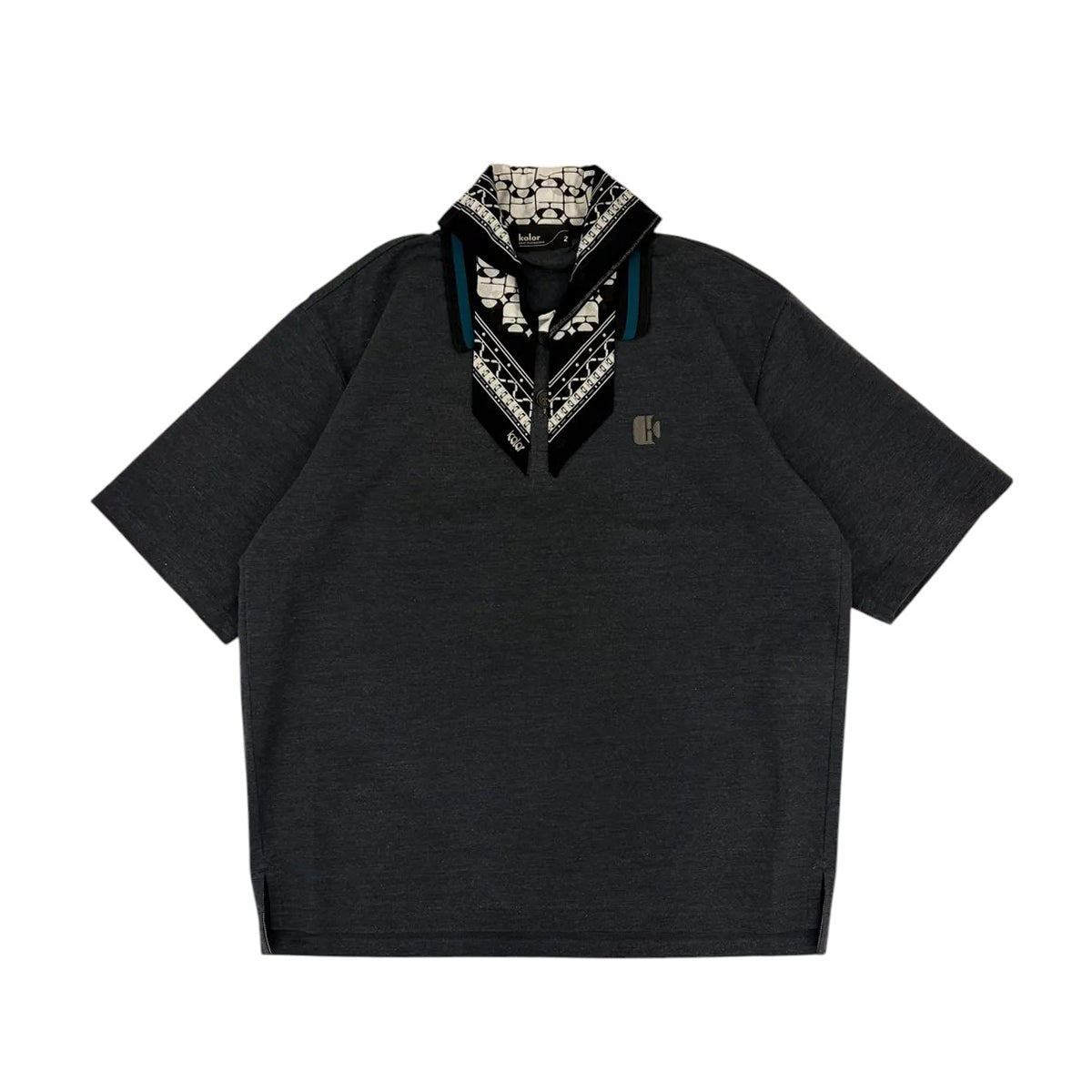 【極美品】kolor カラー デザインシャツ 変形　トップス　ポロシャツ　完売品 極美品】kolor カラー デザインシャツ 変形 トップス ポロシャツ 完売