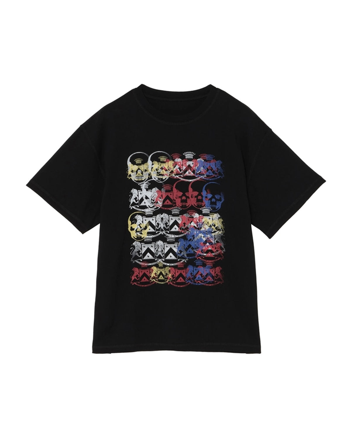 lucien pellat-finet の ユニセックス Tシャツ スカル＆クレスト (213-44413)