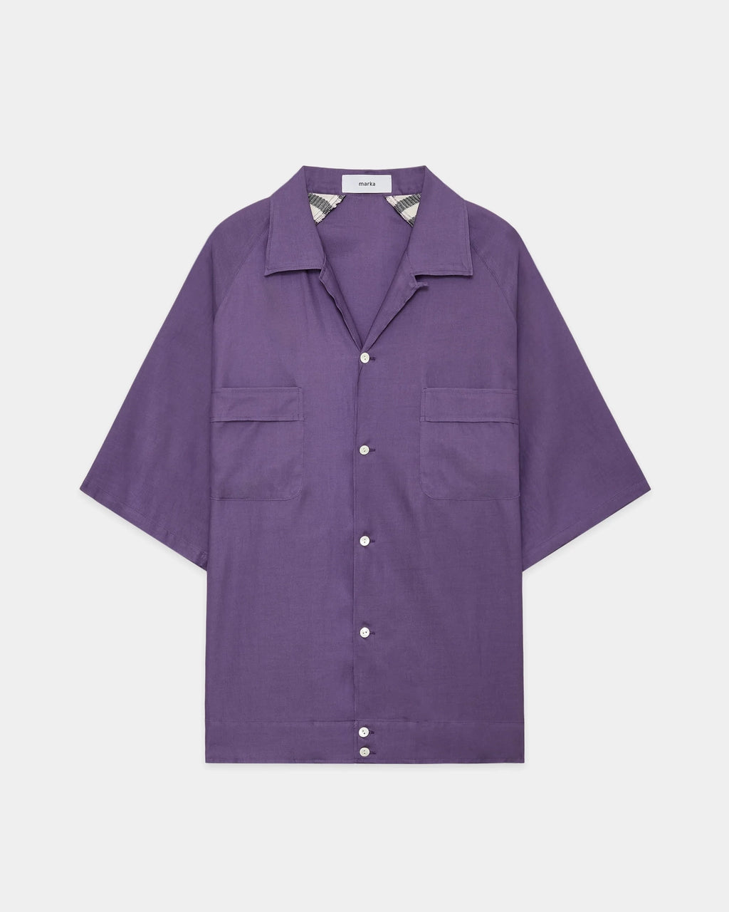 marka(マーカ) / CUPRO×ORGANIC COTTON VIYELLA BOWLING SHIRT