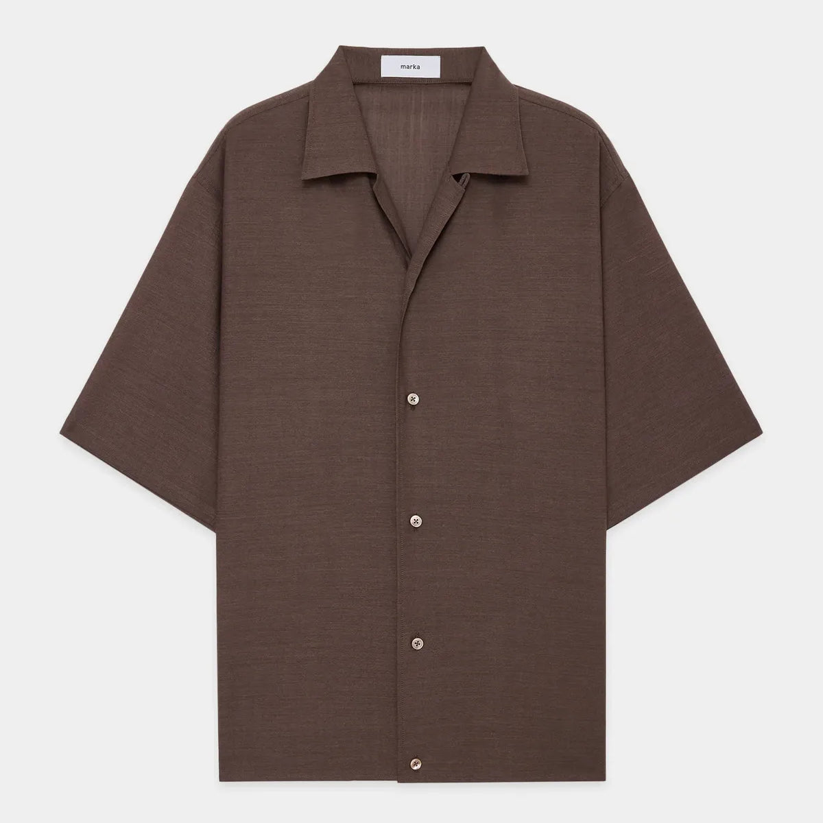 marka(マーカ) / Wool High Twist Tropical / Open Collar S/S Shirt