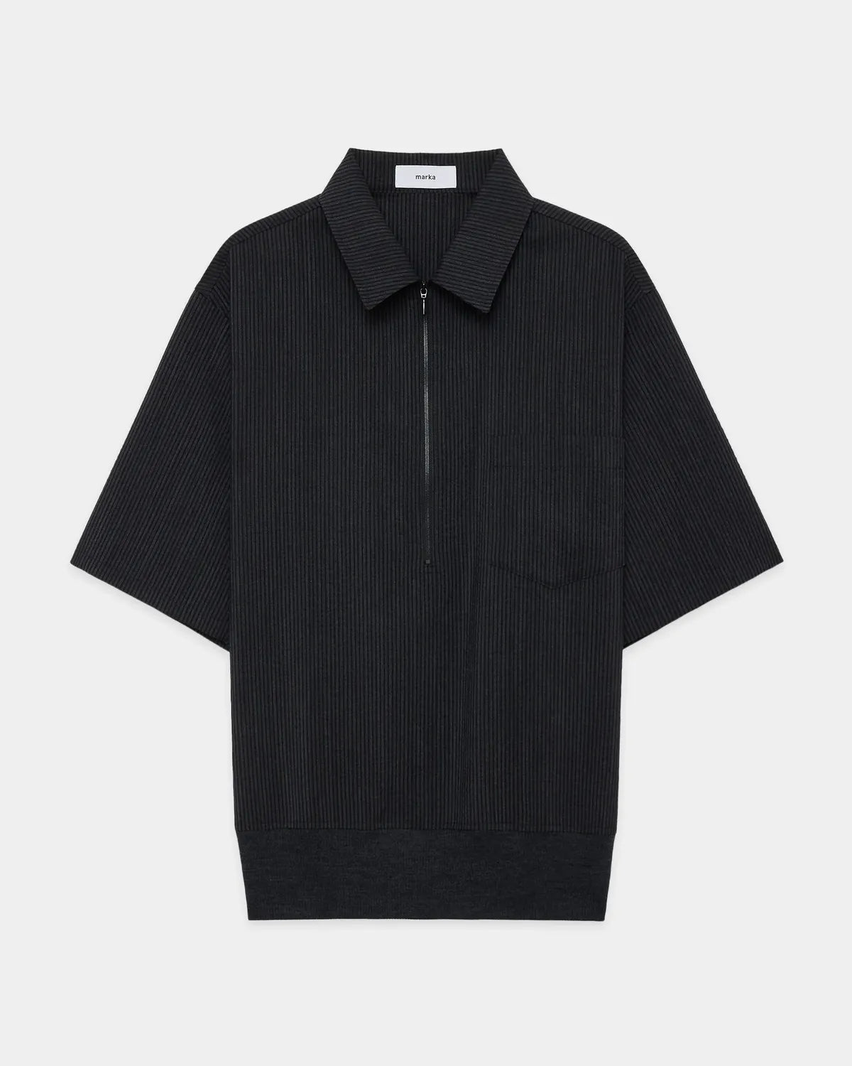 marka の Wool seersucker / Half Zip Shirt (M26B03SH01B)