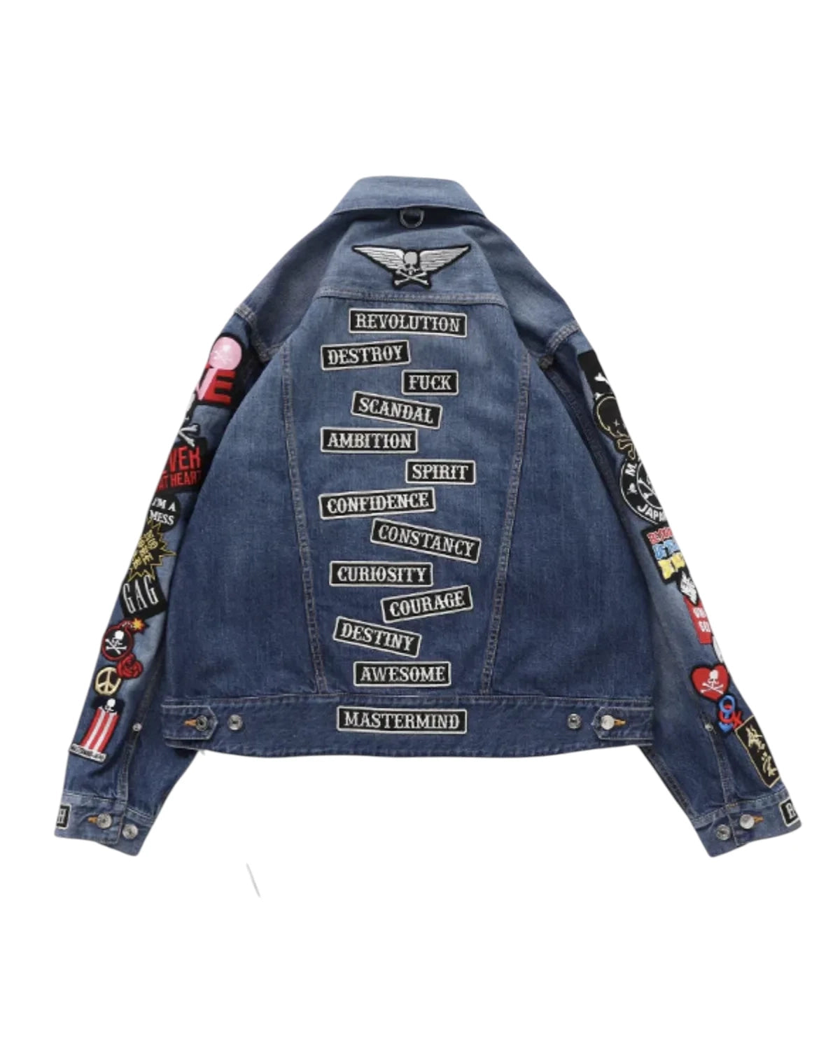 mastermind JAPAN / MJ PATCHED DENIM JACKET (MJ26EE1-BL015)