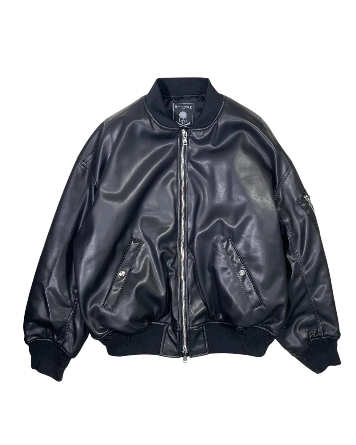 mastermind JAPAN の MJ FAUX LEATHER MA-1 (MJ25E-15-BL024)