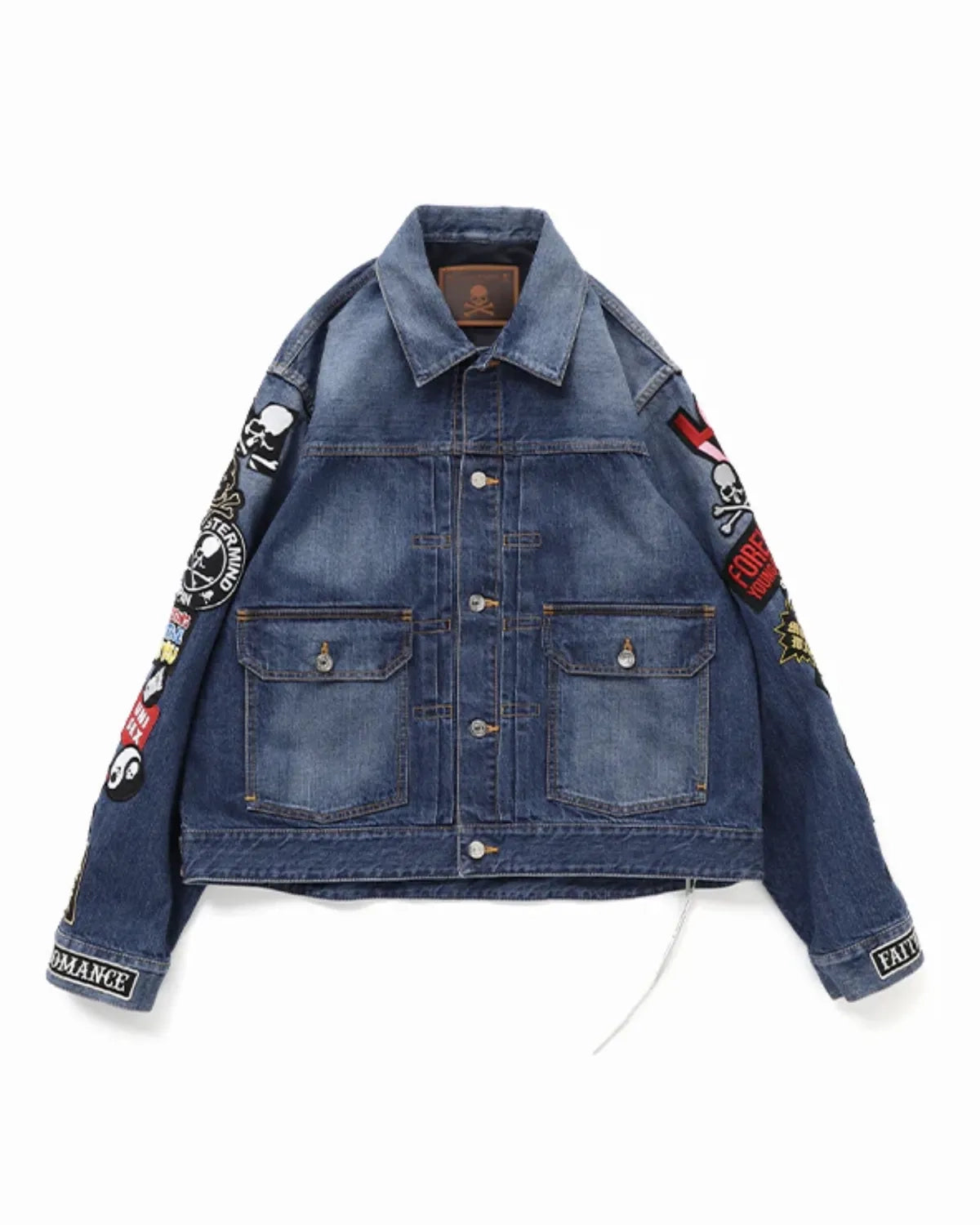 mastermind JAPAN の MJ PATCHED DENIM JACKET (MJ26EE1-BL015)