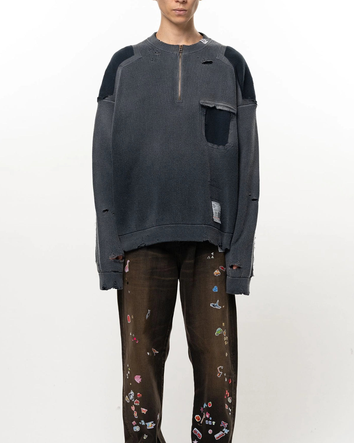 Maison MIHARA YASUHIRO / Sun Faded Like Knit Sweater (J17SW702)