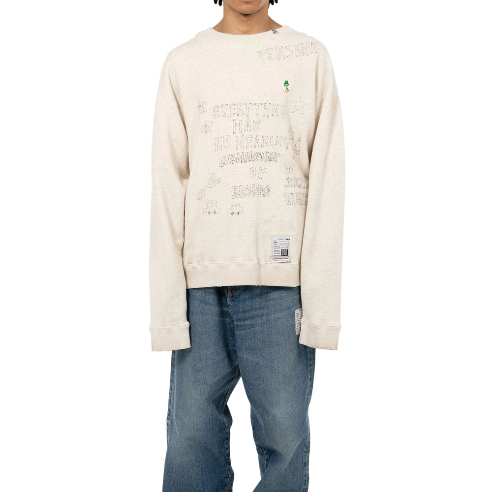 Maison MIHARA YASUHIRO / Distressed Graffiti Print Sweatshirt (J14PO723)