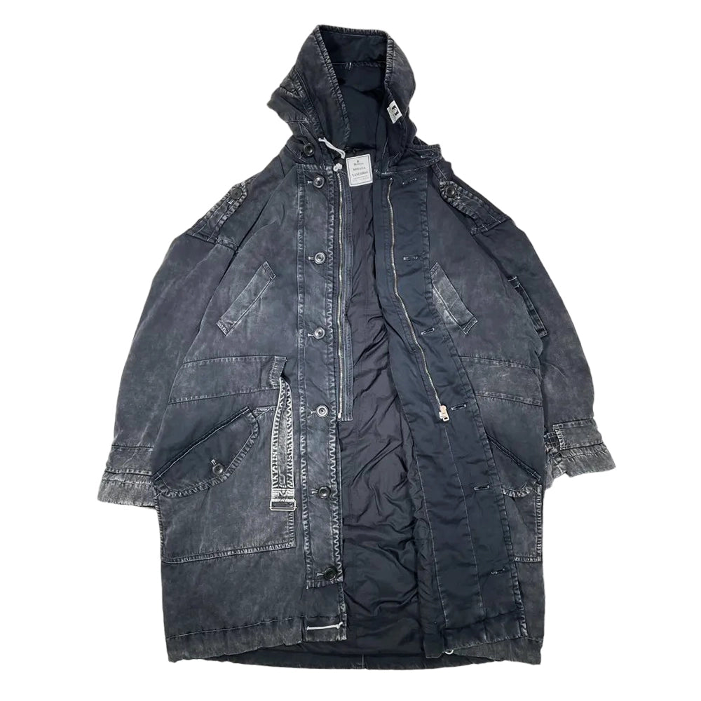 ○黒【S】ミハラヤスヒロドッキングモディファイモッズコート ○黒【S】ミハラヤスヒロドッキングモディファイモッズコート