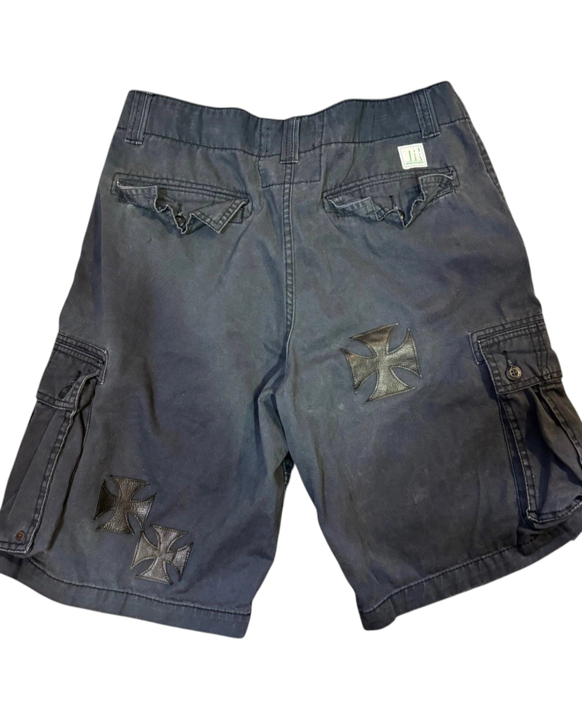 mindseeker / Vintage Remake Iron Cross Patch Camo Cargo Shorts (MSV-25-145)