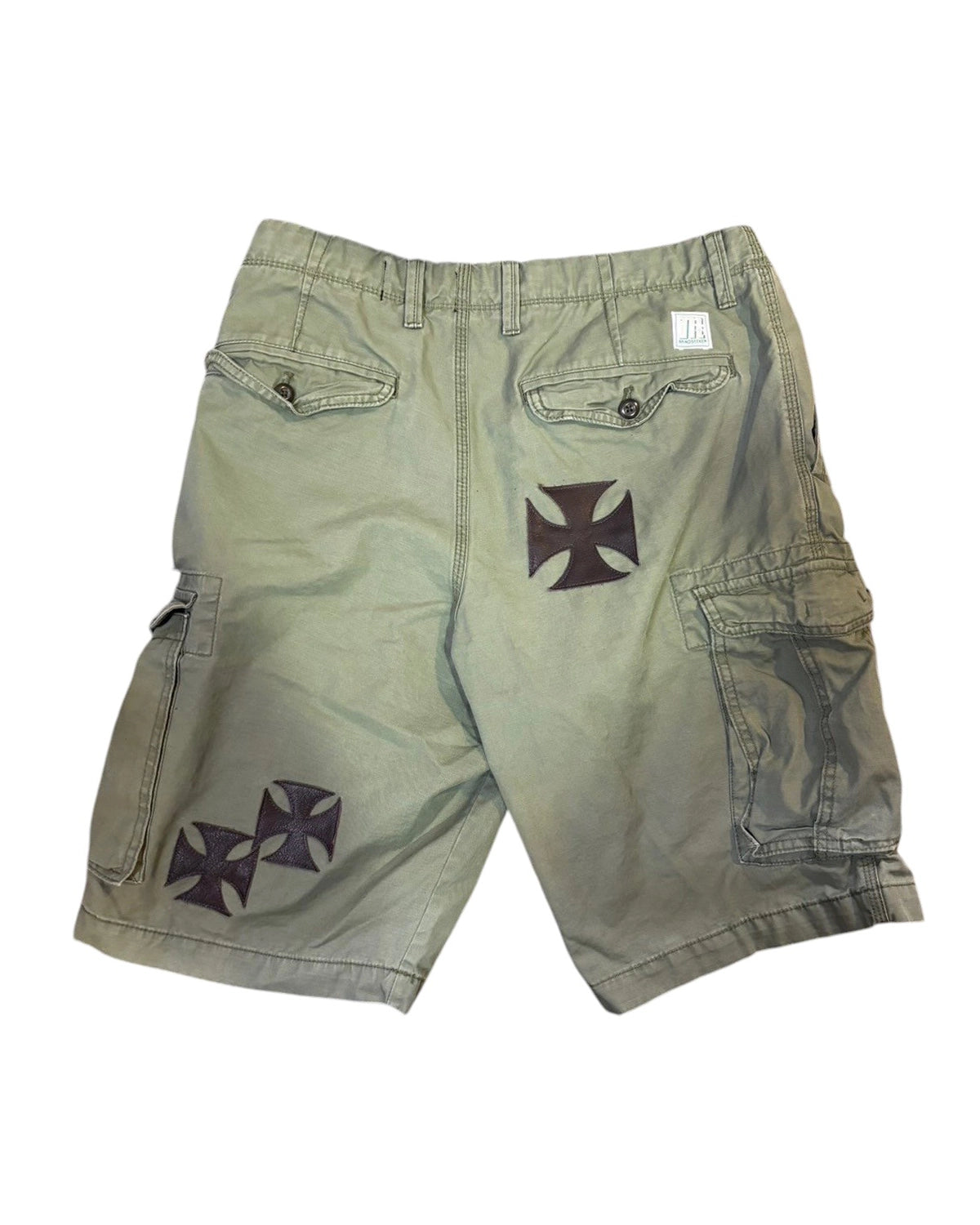 mindseeker / Vintage Remake Iron Cross Patch Camo Cargo Shorts (MSV-25-146)