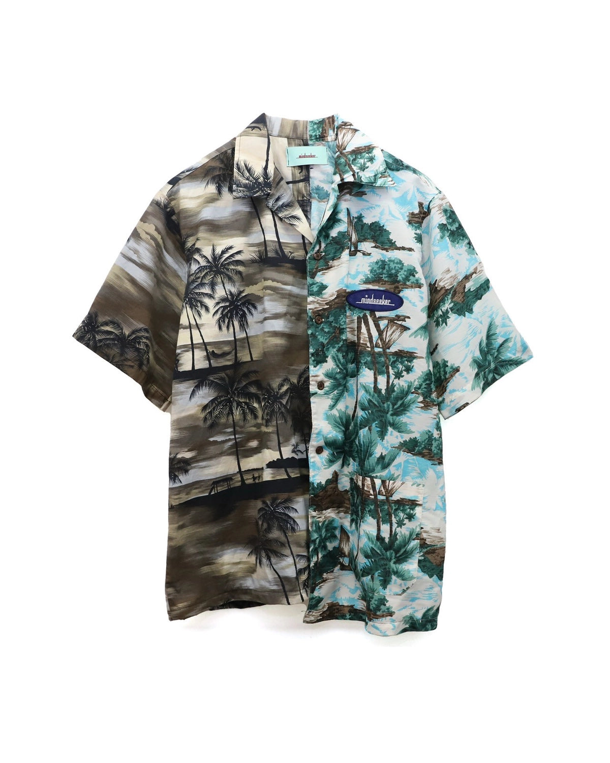mindseeker の Asymmetry Remake Open Collar S/S Shirt (MSV-25-093)