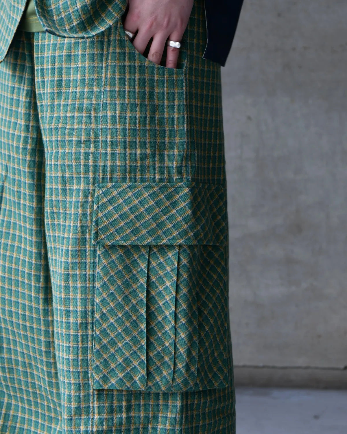 パンツ NICHOLAS DALEY rap skirt Nicholas Daley - Buckled Wrap-Effect Wool-Blend Bouclé Kilt - Blue