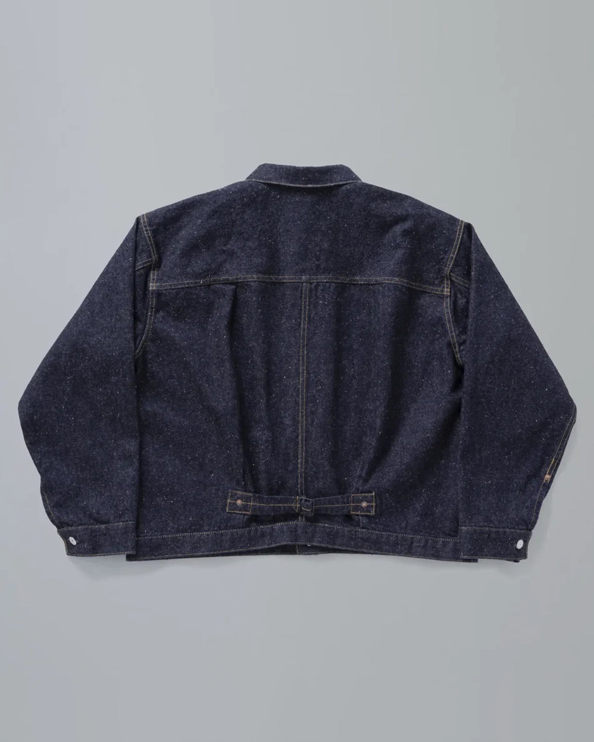 New Manual / #023 LV T-BACK DENIM JACKET BLEACH ONE-WASHED