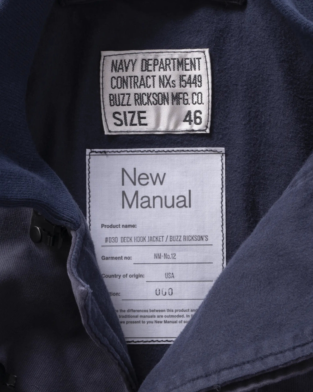 New Manual / #030 DECK HOOK JACKET / BUZZ RICKSON'S (BZ-YY-0003)