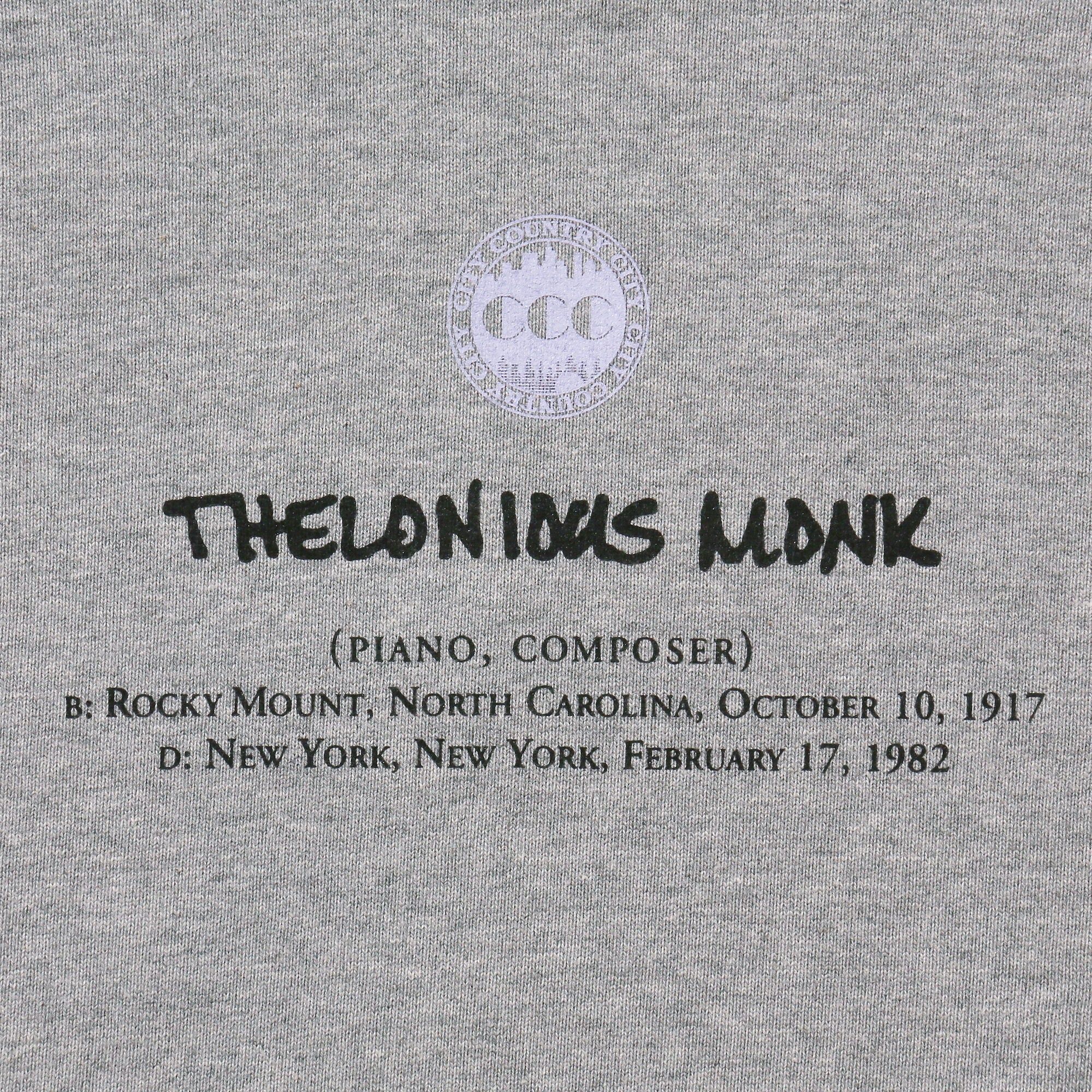 CITY COUNTRY CITY / COTTON HOODIE THELONIOUS MONK PISNOCOMPOSER