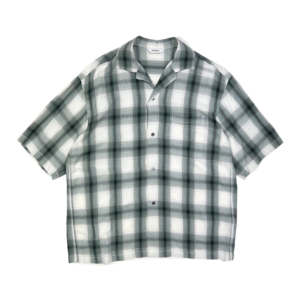 PHEENY の Rayon ombre check S/S shirt