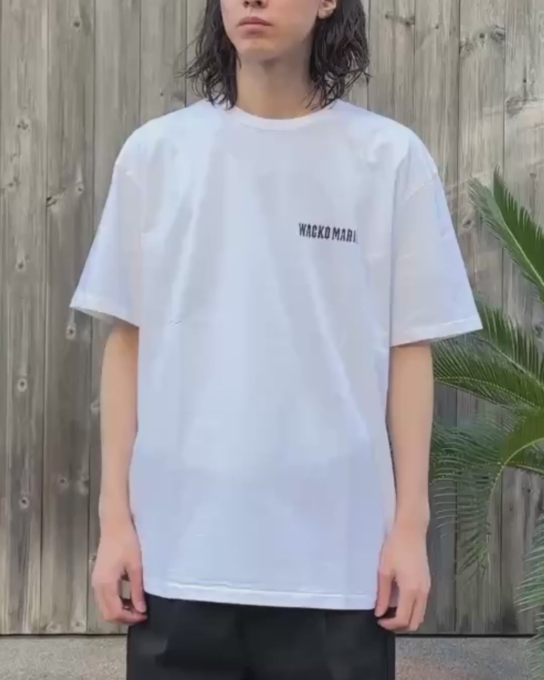 ★新作★【WACKO MARIA】Washed Heavy Weight T-Shirt (Type-1） 大人気の WACKO MARIA/WASHED T-SHIRT（WHITE）［プリントT