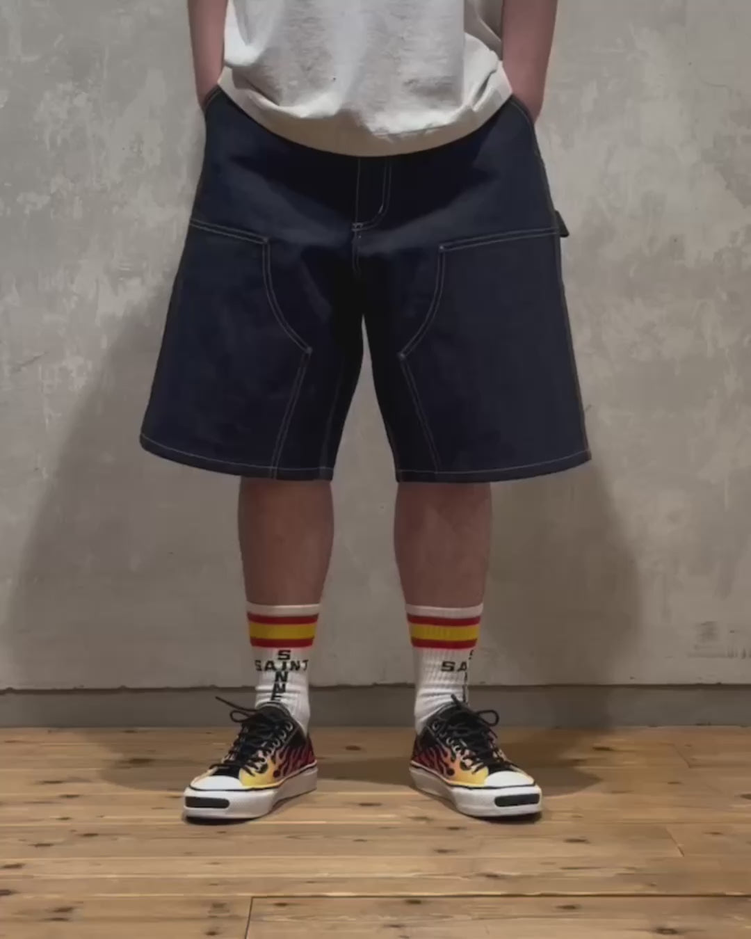 SAINT M×××××× (セントマイケル) / DOUBLE KNEE SHORTS |公式 SAINT M×××××× (セントマイケル) / DOUBLE KNEE SHORTS |公式