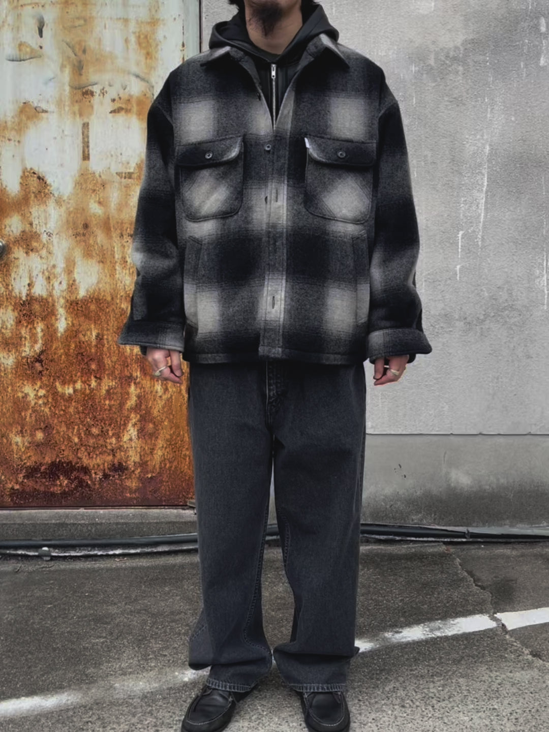 COOTIE PRODUCTIONS® の Ombre Check Wool CPO Jacket (CTE-24A217)