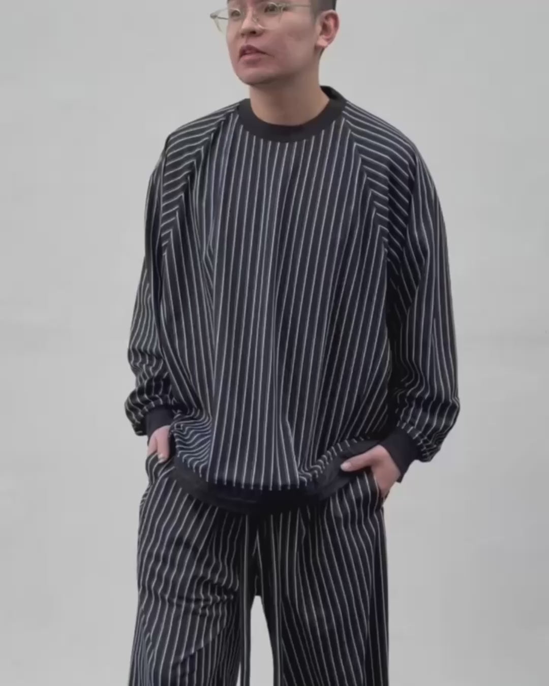 White Mountaineering  / STRIPE RAGLAN PULLOVER (WM2671504)