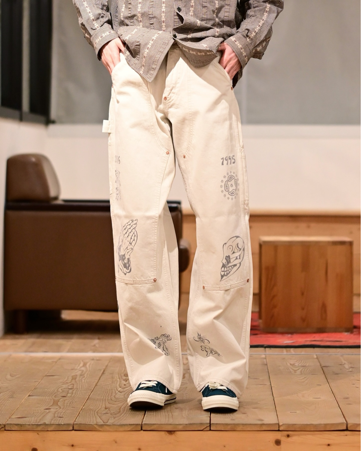 SUGARHILL × TATTOO STUDIO YAMADA / TATTOO FLASH PRINT MODERN DENIM PAINTER (26440417)