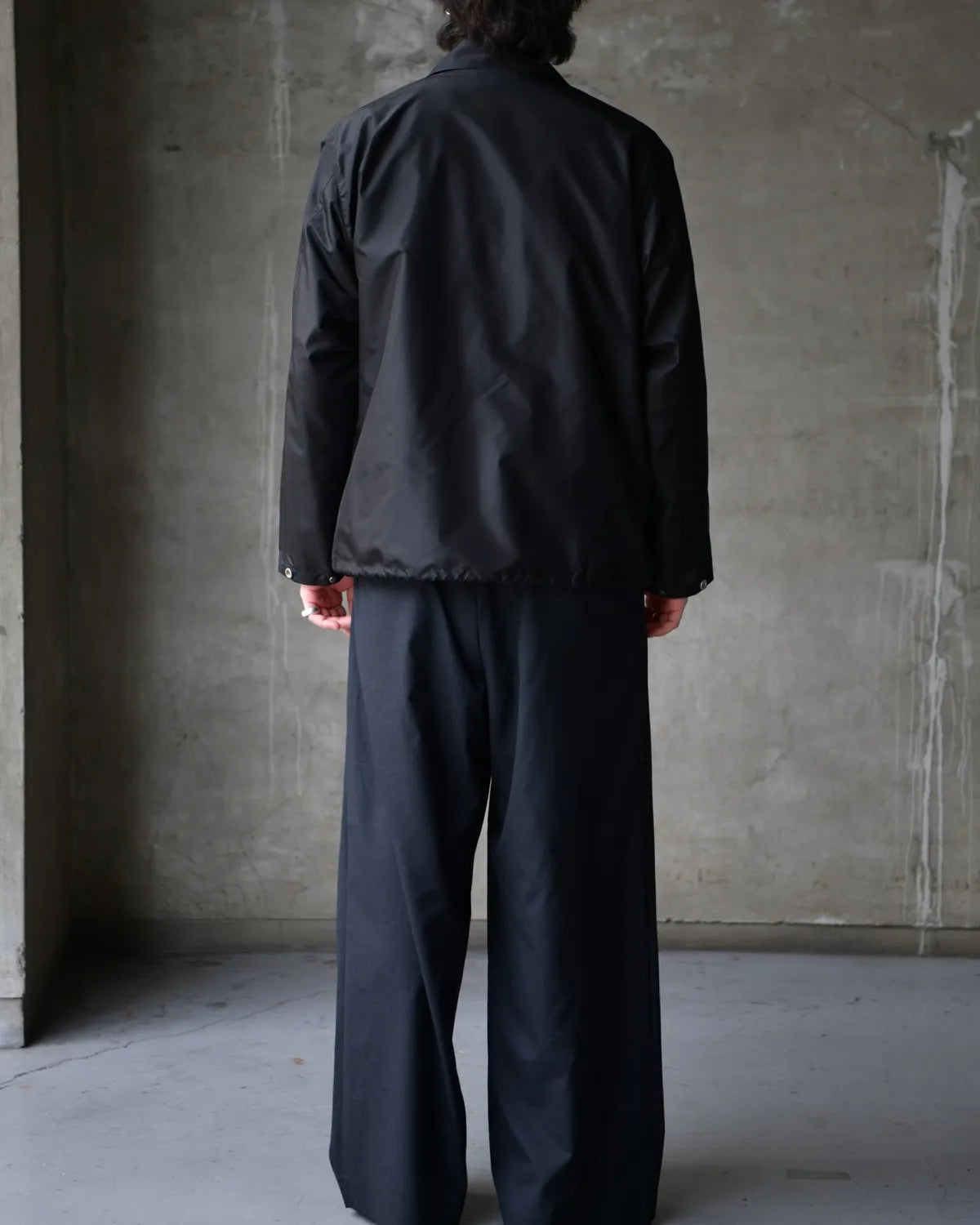 MARKAWARE / SILK TAFFETA COACH JACKET (A26A12BL02C)