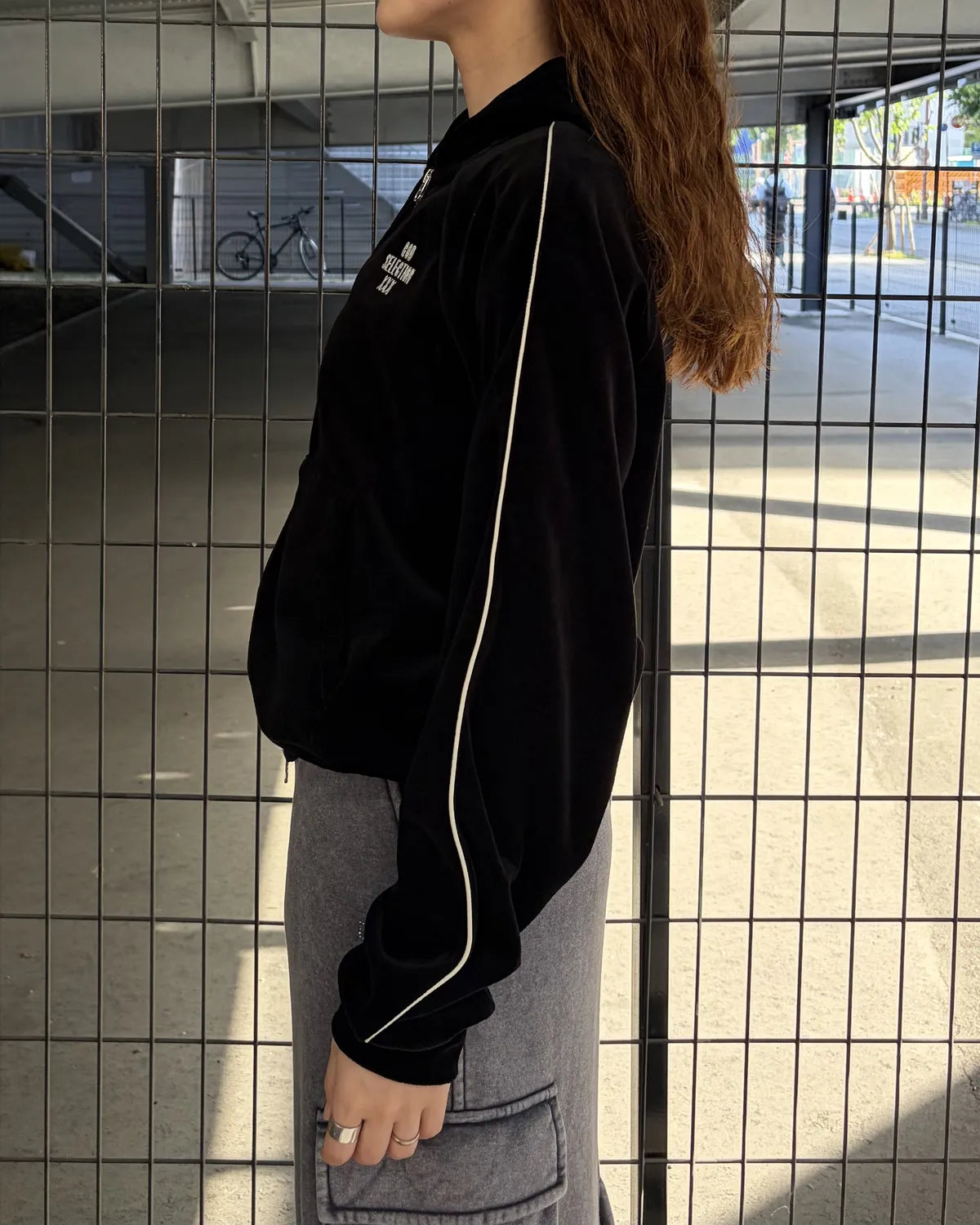 GOD SELECTION XXX / VELOUR ZIP HOODIE (GXL-A26-CS-01)