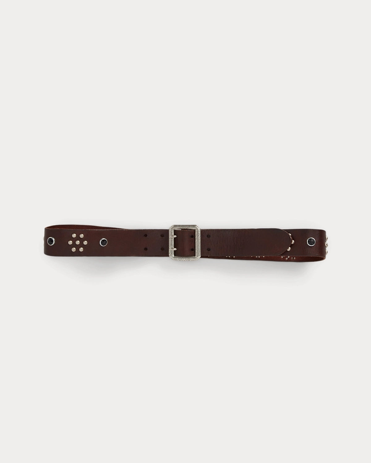 RRL / スタデッドロゴ レザー ベルト (MARRBLT0F320046)