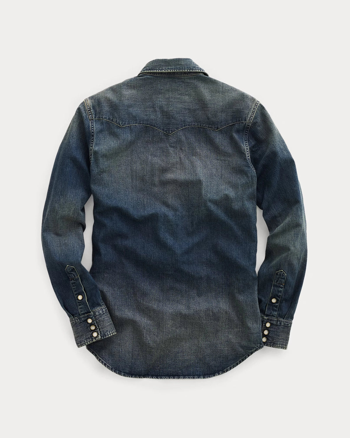 RRL / スリム フィット デニム ウエスタン シャツ (MNRRWOV16820009)