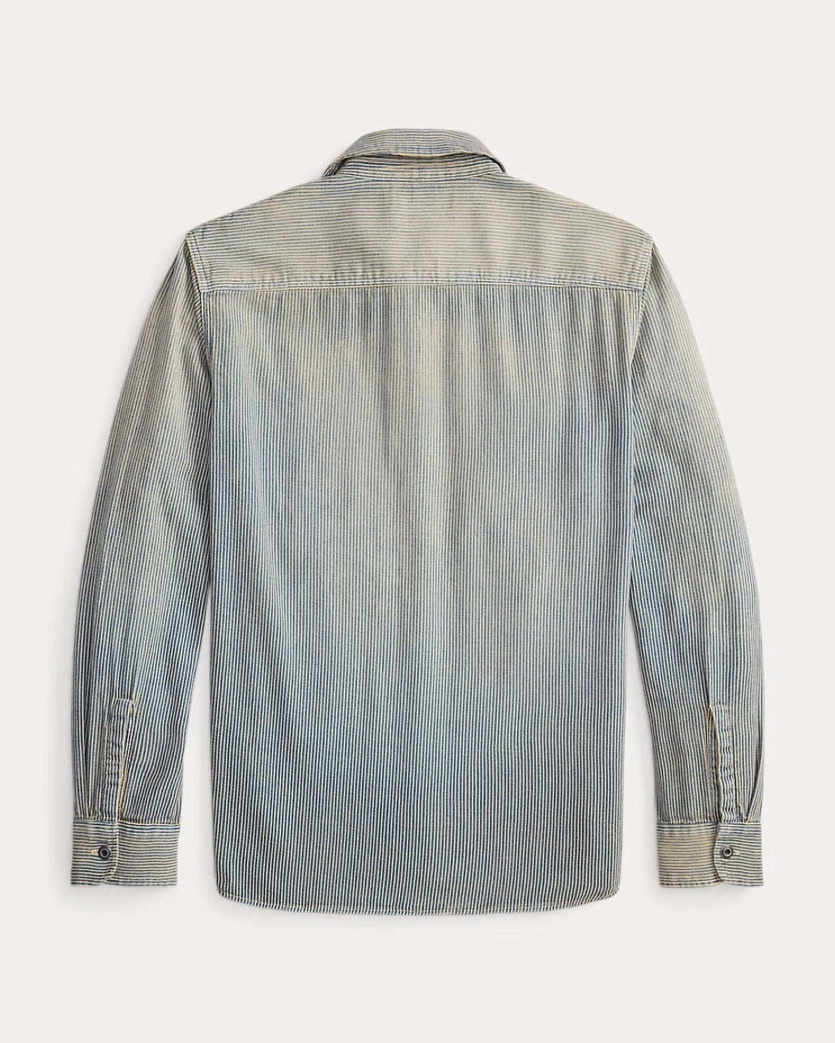 RRL / インディゴ ストライプド ツイル ワークシャツ (MNRRWOV16820430)