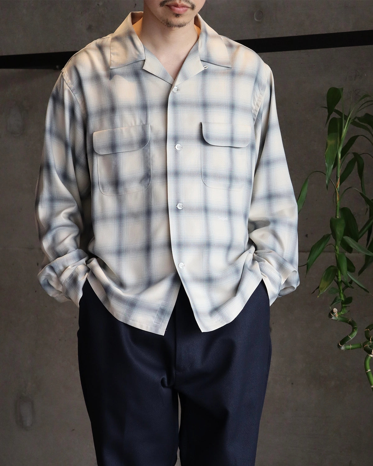SEQUEL LINE CHECK SHIRT シークエル チェックシャツ M
