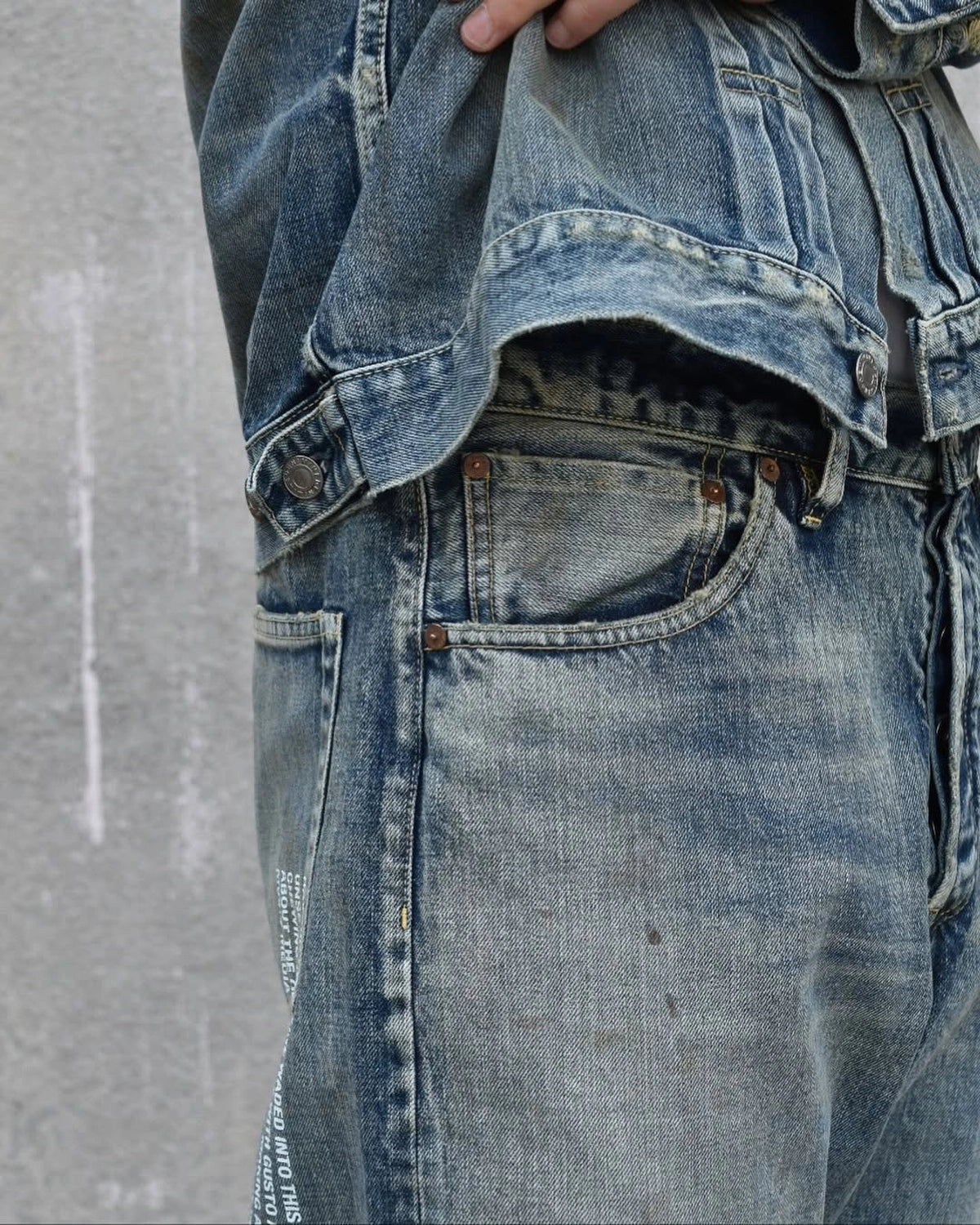 MINEDENIM × MARVIN / “Typo Print” Denim 5Pocket USD (MND-MRV009)