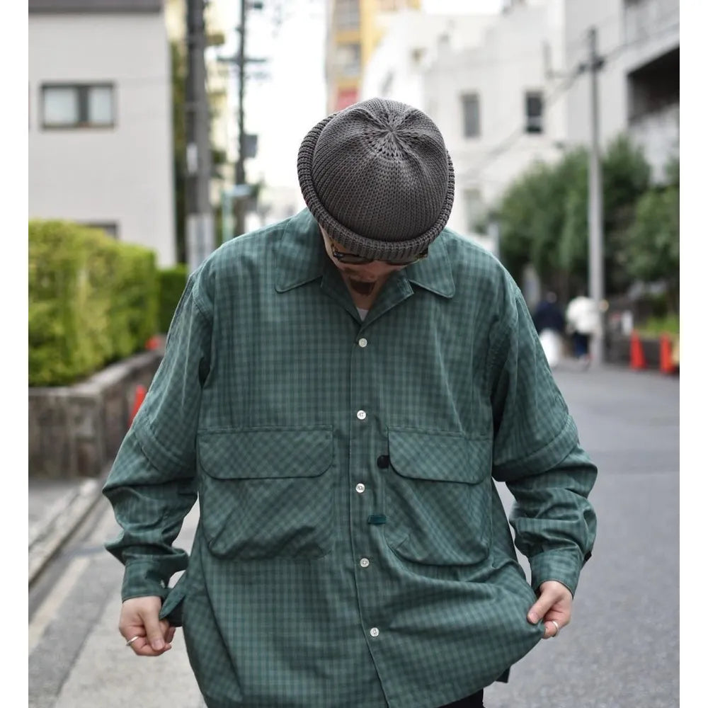 DAIWA PIER39 / TECH SPORTS OPEN COLLAR SHIRTS L/S MINI PLAIDS