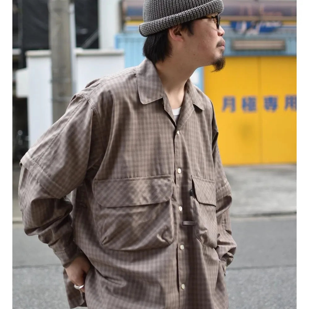 DAIWA PIER39 / TECH SPORTS OPEN COLLAR SHIRTS L/S MINI PLAIDS