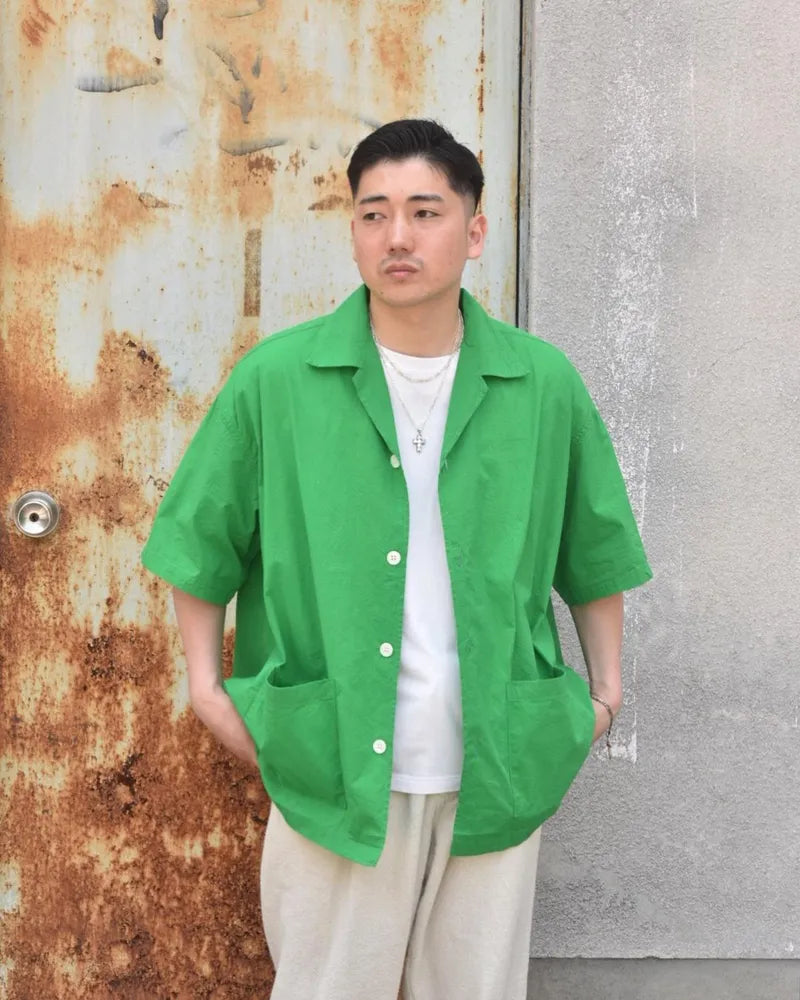 COOTIE PRODUCTIONS® / Finx Cotton Cordlane Open Collar S/S Shirt (CTE-24S410)