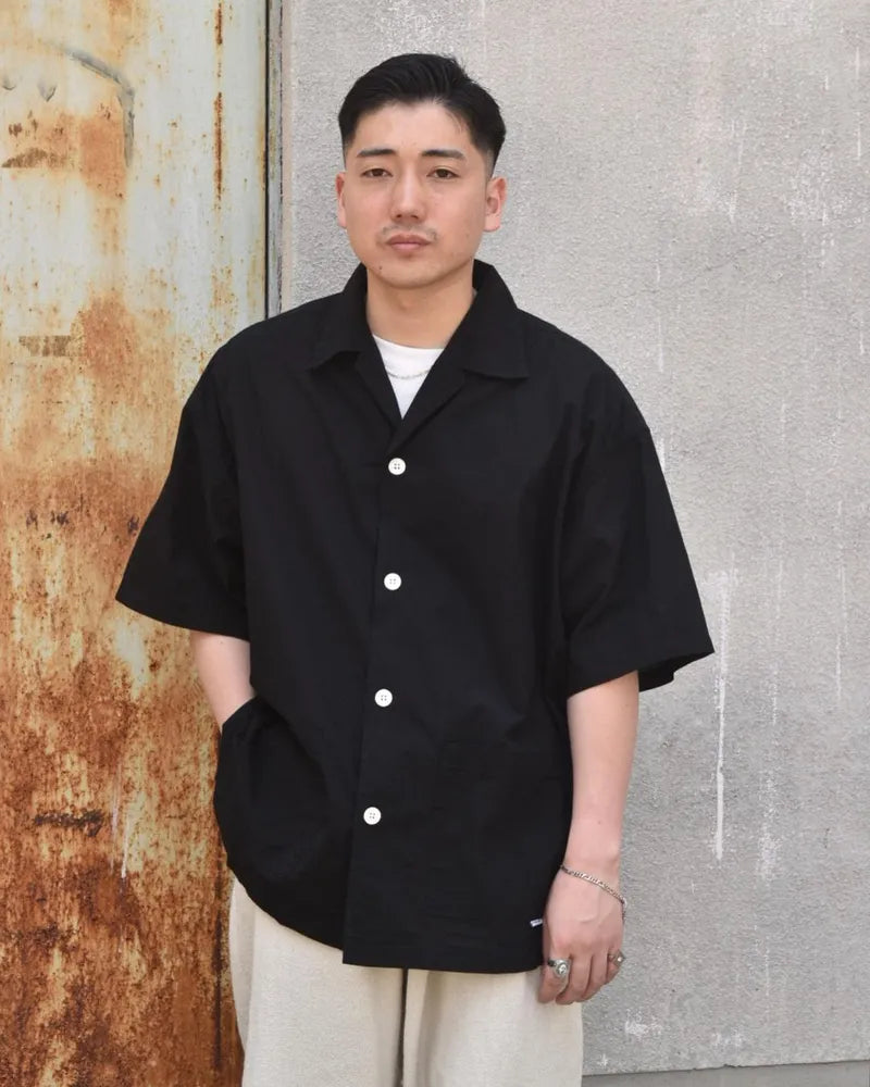 COOTIE PRODUCTIONS® / Finx Cotton Cordlane Open Collar S/S Shirt (CTE-24S410)