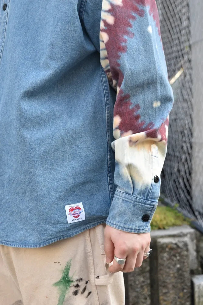 CHALLENGER / L/S TIE DYE SLEEVE DENIM SHIRT (CLG-SH024-001)