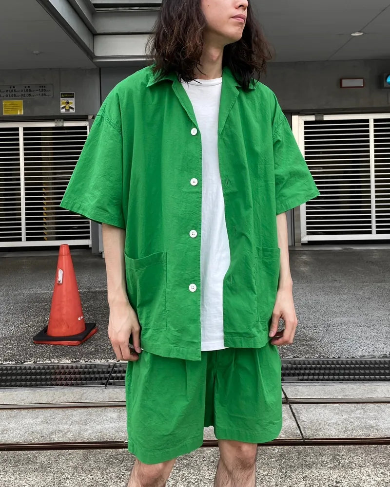 COOTIE PRODUCTIONS® / Finx Cotton Cordlane Open Collar S/S Shirt (CTE-24S410)