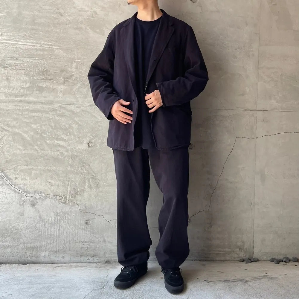 comoli24AW 製品染 ドローストリングパンツ ネイビー 2 comoli24AW 製品染 ドローストリングパンツ ネイビー 2