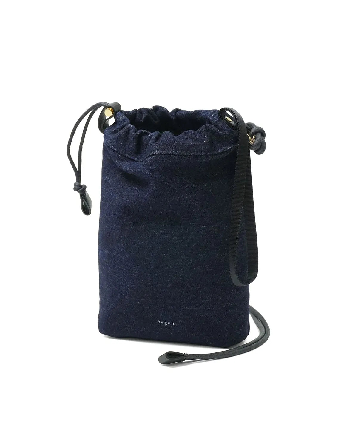 texnh の DRAWSTRING POUCH M / WASHED DENIM (B11-01125-FGO)