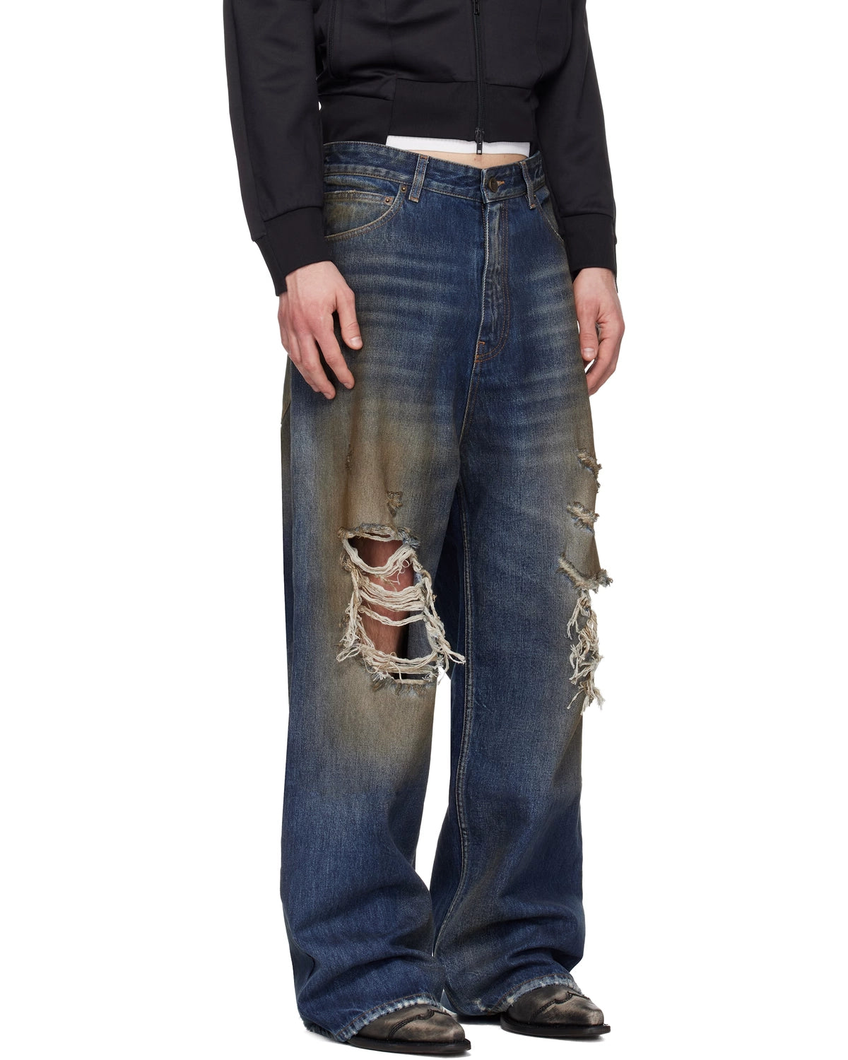 VETEMENTS / TRASHED JEANS (ME76DP072D)