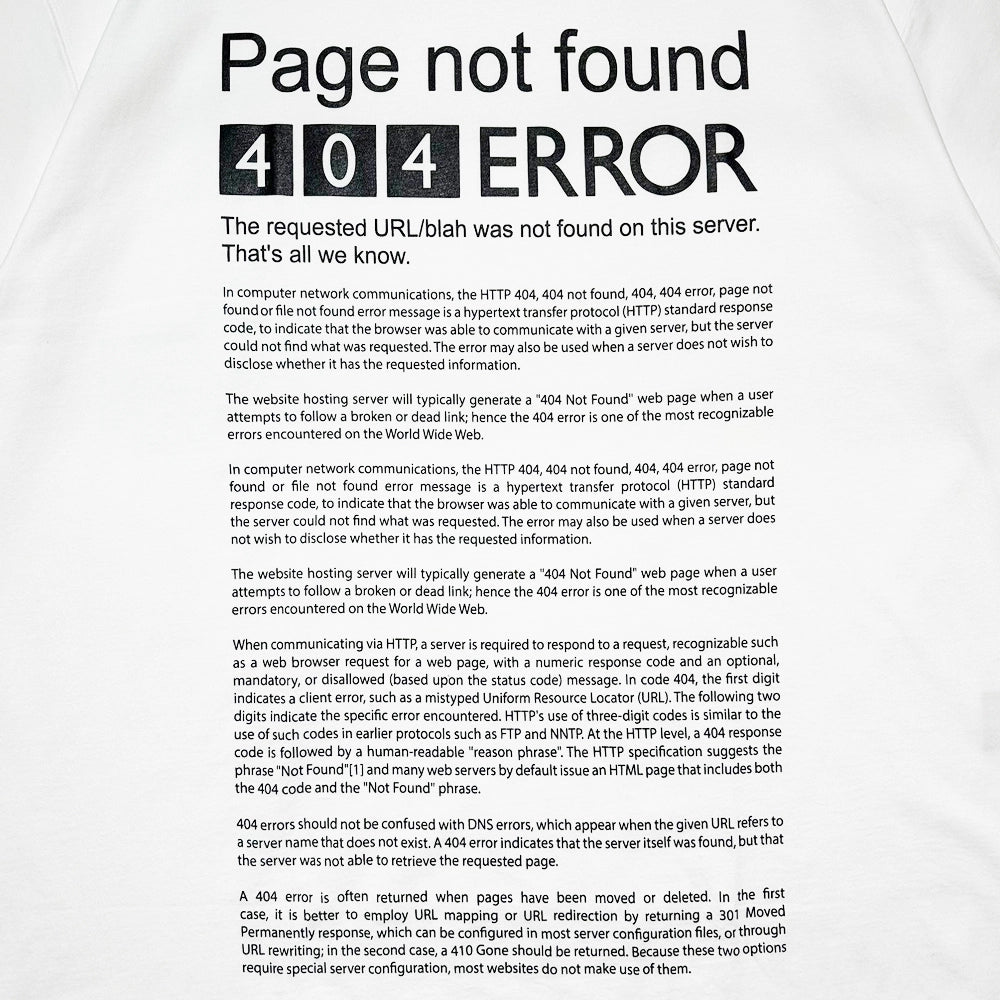 VETEMENTS / PAGE NOT FOUND T-SHIRT