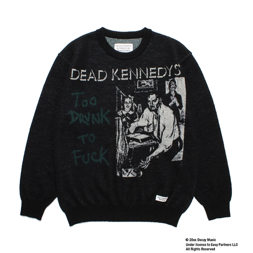 WACKO MARIA の DEAD KENNEDYS MOHAIR CREW NECK SWEATER