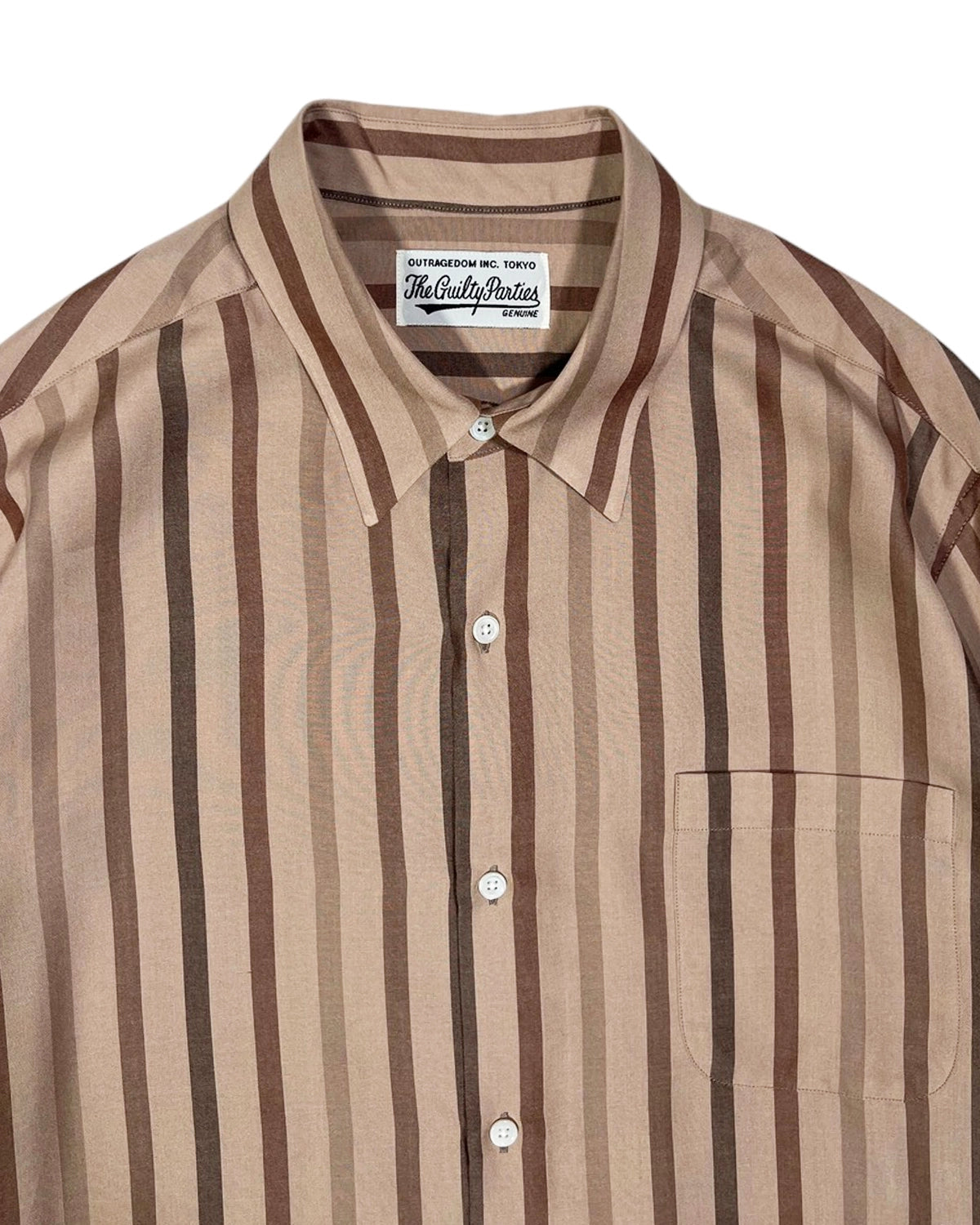 WACKO MARIA / STRIPED REGULAR COLLAR SHIRT L/S (25SSE-WMS-RC01)