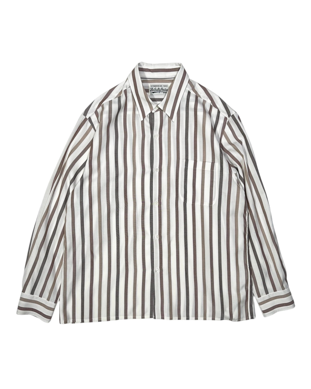 WACKO MARIA / STRIPED REGULAR COLLAR SHIRT L/S (25SSE-WMS-RC01)