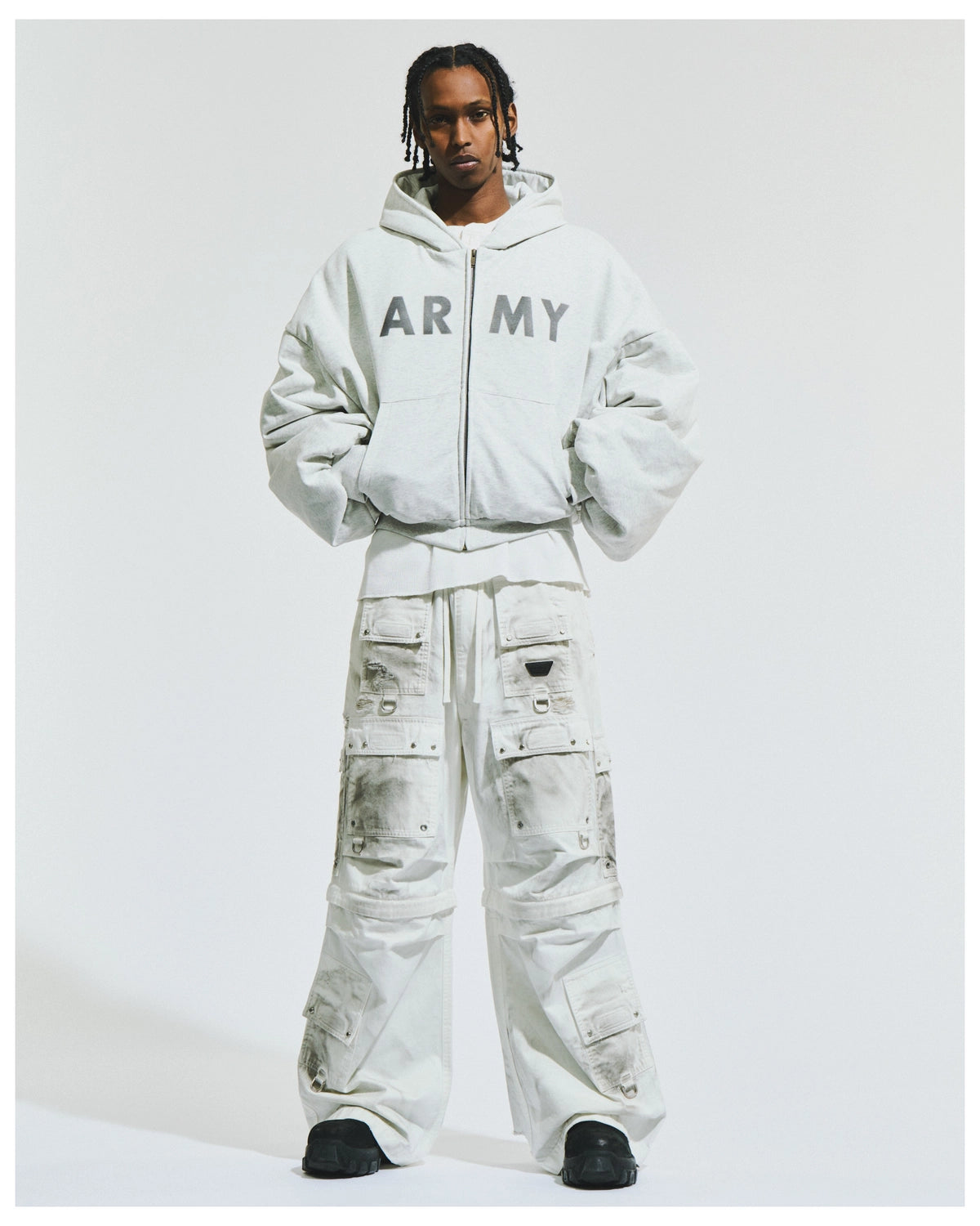 FORSOMEONE / SWEAT PUFFER HOODIE (78001151)